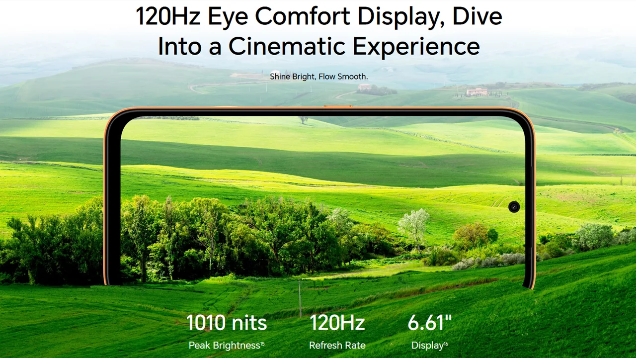 The 6.61-inch 120Hz eye-comfort display — Image: Honor